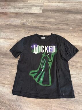 Wicked Graphic Short Sleeve Tee - Black with Green & Purple